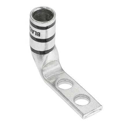 Panduit Copper Compression Lug, 2 Hole, 1/0 AWG, Narrow Tongu, LCDN1/0-56DF-X LCDN1/0-56DF-X